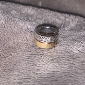 Lovely 10k Two Toned Circle Pendant